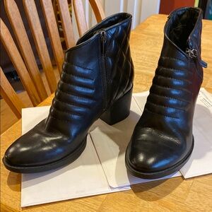 Black Quilted Ankle Boots